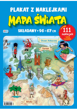 Plakat z naklejkami Mapa Świata