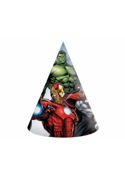 Czapeczki papierowe Avengers Infinity Stones 6szt