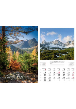Kalendarz 2021 Tatry 7 planszowy RADWAN