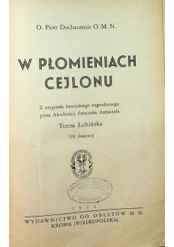 W Płomieniach Cejlonu ,1931r.