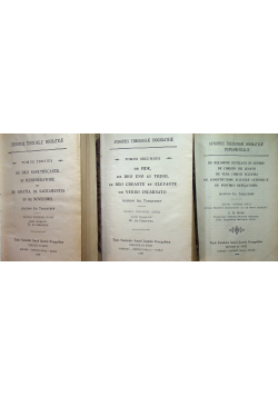 Synopsis theologiae dogmaticae 3 Tomy