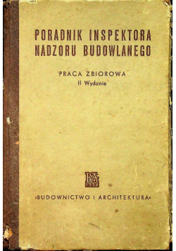 Poradnik inspektora nadzoru budowlanego