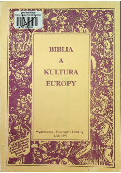 Biblia a kultura Europy Tom I