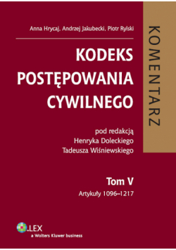 Kodeks postępowania cywilnego Komentarz t.5