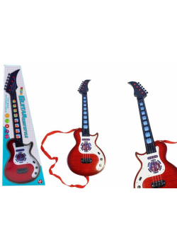 Gitara elektryczna ze światłem czarna