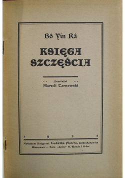 Księga szczęścia 1923 r.