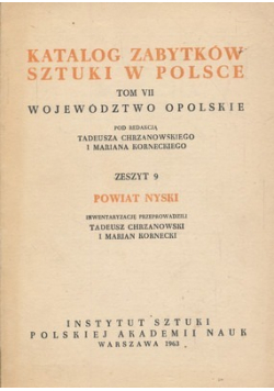 Katalog zabytków sztuki w Polsce Tom VII Zeszyt 9