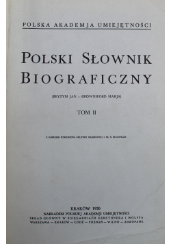 Polski Słownik Biograficzny Tom II reprint z 1936 r