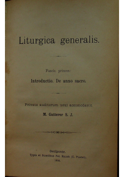 Liturgica generalis 1904 r