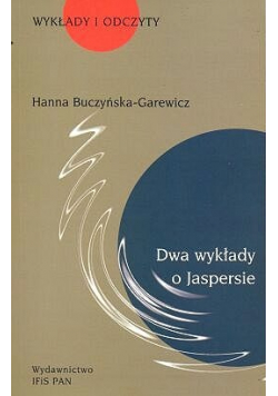 Dwa wykłady o Jaspersie