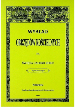 Wykład obrzędów kościelnych na święta całego roku