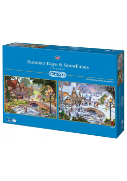 Puzzle 2x500 Letnie dni/Płatki śniegu G3