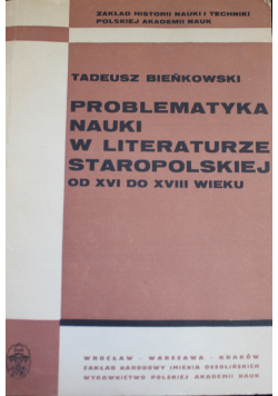 Problematyka nauki w literaturze staropolskiej do XVI do XVIII wieku