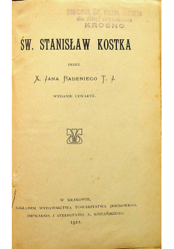 Św Stanisław Kostka 1911 r.