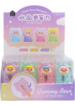 Temperówka pojedyncza Gummy Bear crystal mix