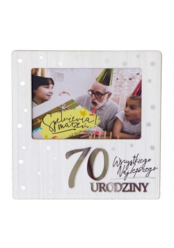 Ramka Moments RM-022 Urodziny 70 biała