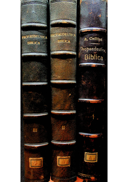 Propaedeutica Biblia 3 volúmenes 1909r