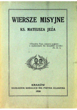 Wiersze misyjne 1926r