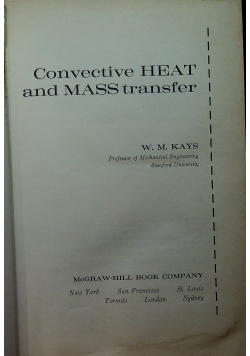 Convective heat and mass transfer