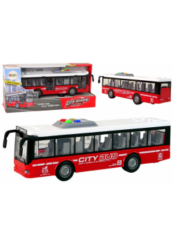 Autobus z napędem frykcyjnym 1:16 czerwony