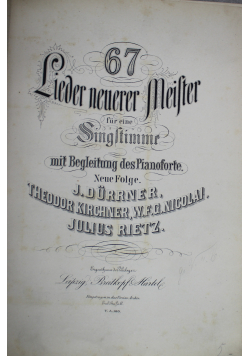 67 Lieder neuere Meister 1900 r.