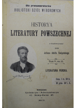 Historya literatury powszechnej tom V cz 2 1902 r.