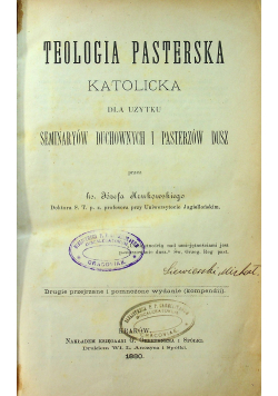 Teologia pasterska katolicka 1880r