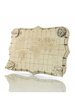 Drewniane puzzle 3D Ekspedycyjna mapa Świata 2