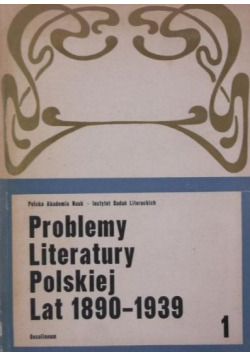 Problemy literatury polskiej lat 1890 1939