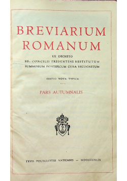 Breviarium romanum 1849 r.
