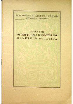 Decretum de pastorali episcoporum munere in ecclesia