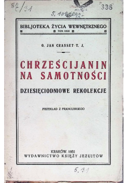 Chrześcijanin na samotności 1931 r.