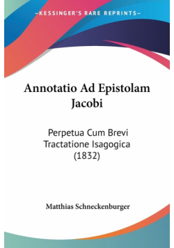 Annotatio Ad Epistolam Jacobi