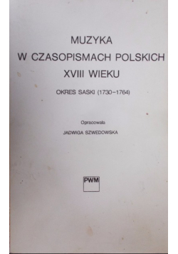 Muzyka W Czasopismach Polskich XVIII Wieku
