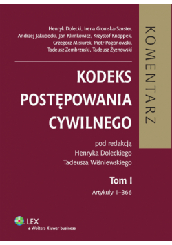 Kodeks postępowania cywilnego Komentarz t.1