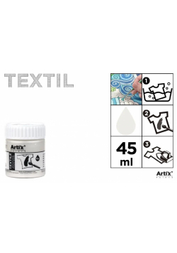 Farba do tkanin 45ml perłowa biel (6szt)