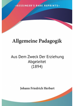 Allgemeine Padagogik