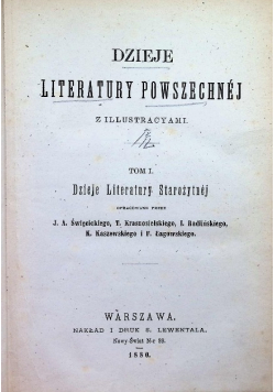 Dzieje Literatury Powszechnej Tom I 1880 r.