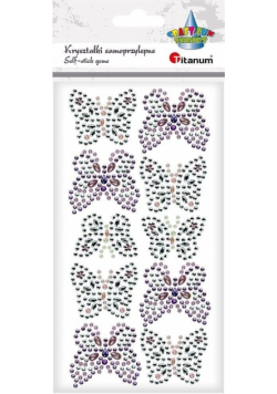 Kryształki samoprzylepne Motyle 10szt