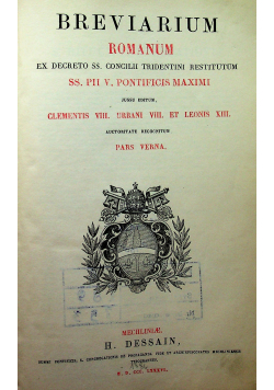 Breviarum Romanum 1886 r.