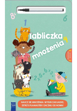 Tabliczka mnożenia z flamastrem suchościeralnym