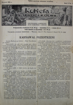 Kobieta w świecie i w domu 24 numery 1934 r.