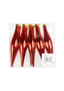 Sople w PVC czerwone 15cm 10szt