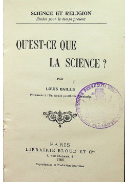 Quest ce que la science 1906 r