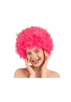 Peruka Afro jasny róż