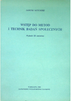 Wstęp do metod i technik badań społecznych