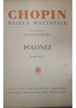 Chopin dzieła wszystkie Polonez