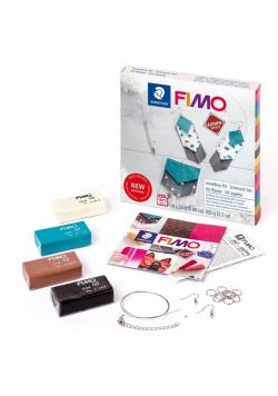 Fimo Leather Biżuteria 4x25g + akcesoria