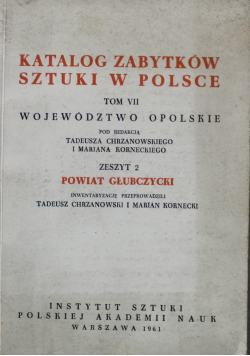 Katalog zabytków sztuki w Polsce Tom VII zeszyt 2