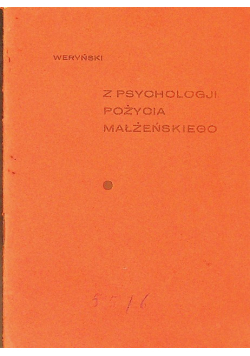 Z psychologji pożycia małżeńskiego